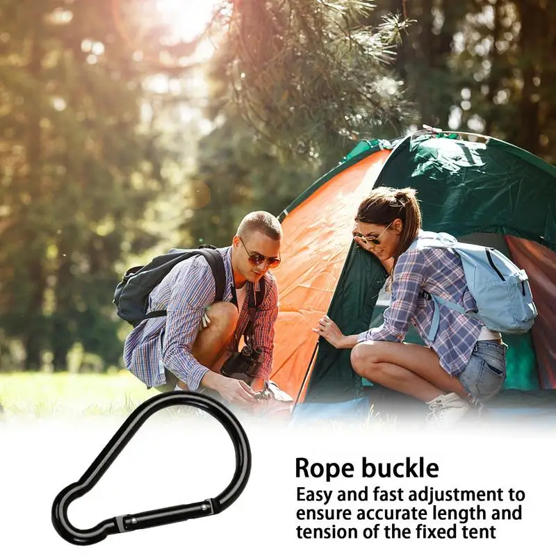 Carabiner Hooks Aluminum Alloy Belt Carabiner For Water Bottle Gourd Shape Non-Locking Design Large Camping Carabiner Clip