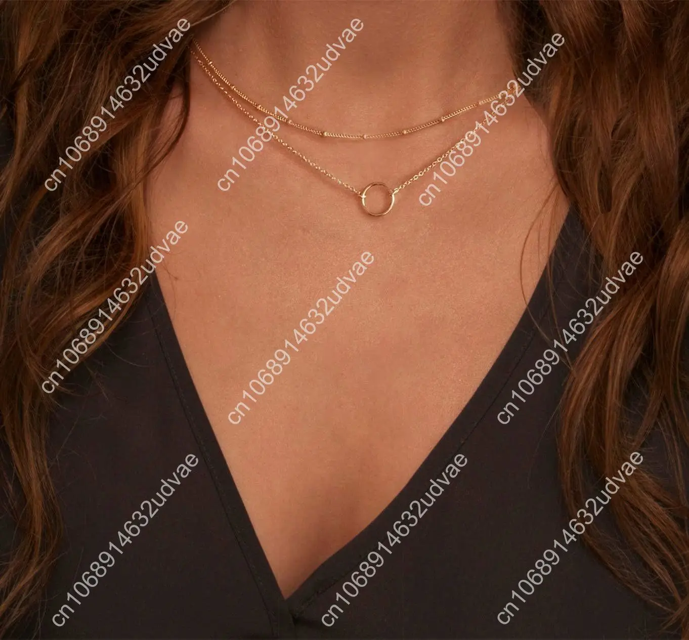 Layered สร้อยคอหัวใจจี้ Handmade 18 K Gold Plated Dainty GOLD Choker Arrow Bar Layering สร้อยคอยาวสําหรับผู้หญิง