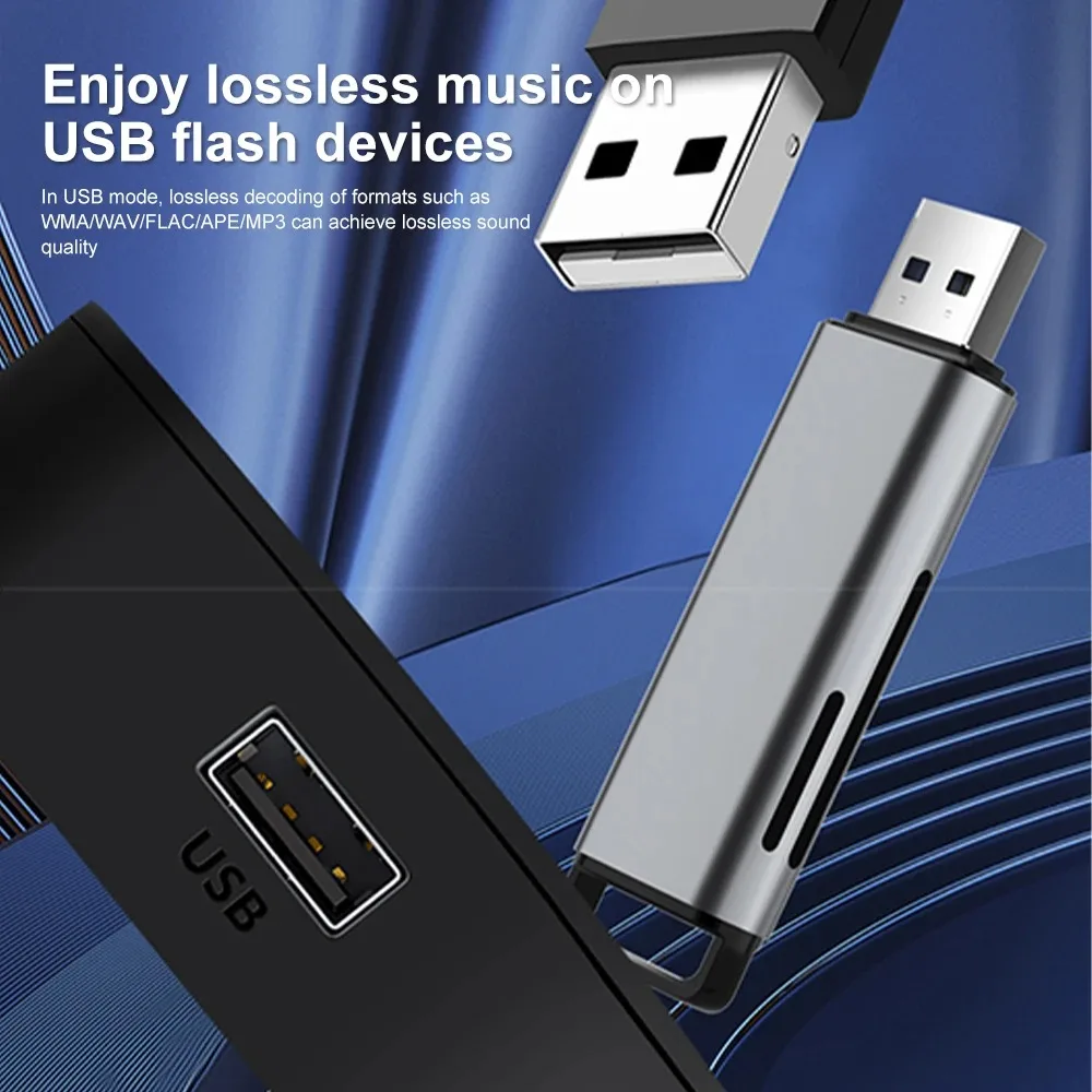 Bluetooth 6.0 Audio Receiver RCA 3.5mm AUX USB Stereo NFC BT 6.0 Wireless Adapter U-Disk With Mic For Car Kit Speaker Amplifier