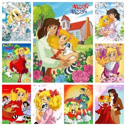 Candy Candy Girl Flower 5D Diamond Painting Mosaic Japanese Anime Cross Stitch Rhinestones Handmade Embroidery Children's Gift