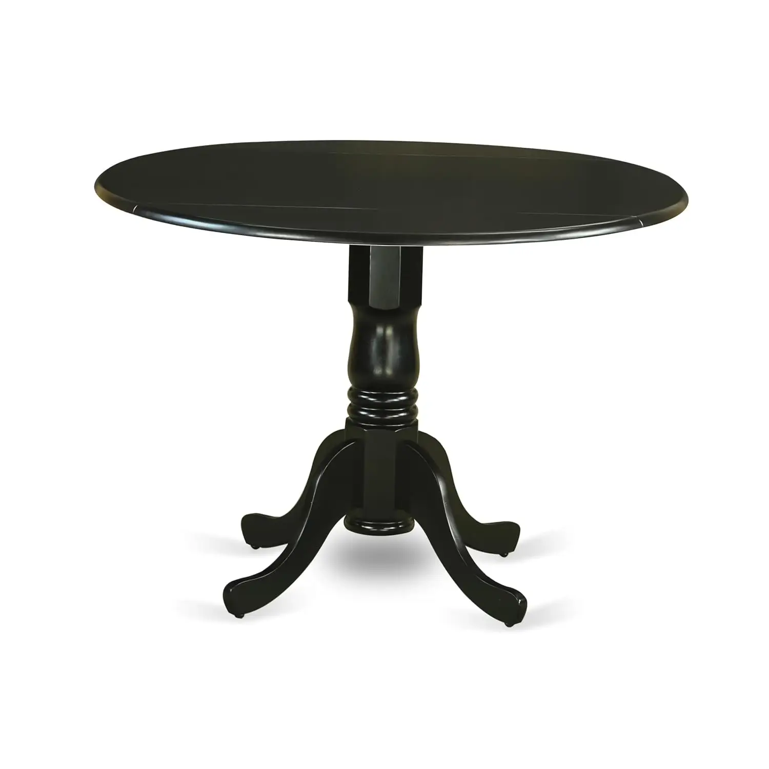 Round Dropleaf Dining Table & 4 Upholstered Fabric Chairs Set 42 Inch Kitchen Room, Customized