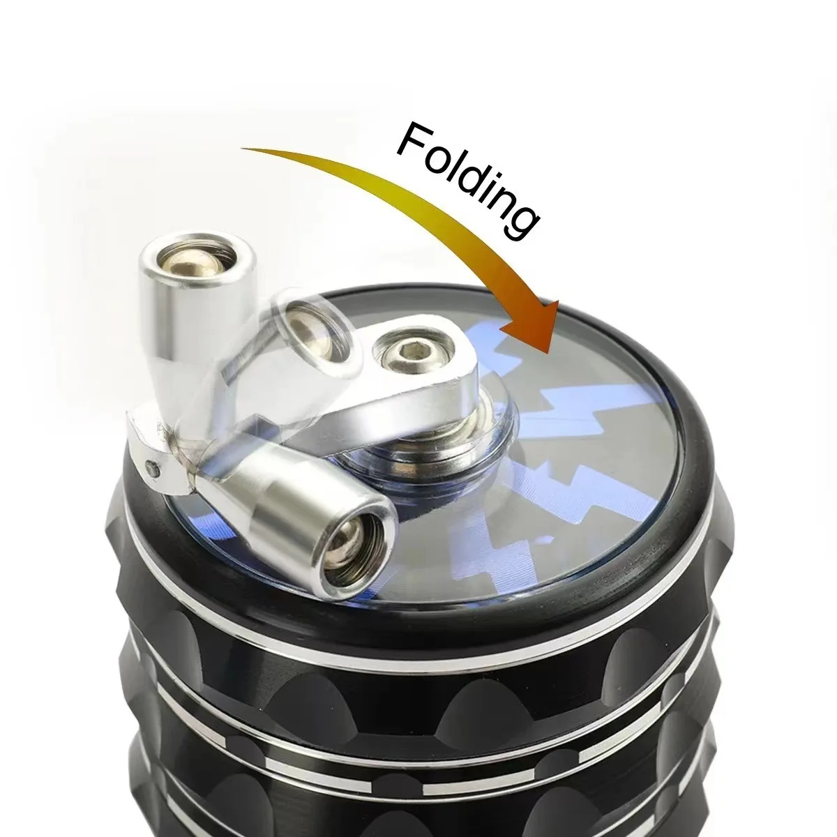 Młynek do papierosów ręczny Flash 63MM czterowarstwowy przezroczysty pokój dzienny młynek do tytoniu ze stopu aluminium prezent na dzień ojca