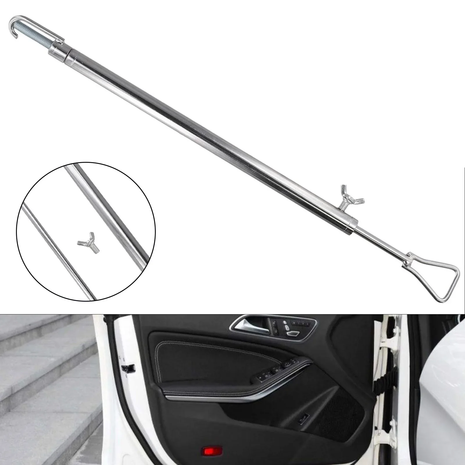 

New Practical Support Rod Door Hinge Holder Silver Stainless Steel Support Rod Tool Trunks For Automotive Door