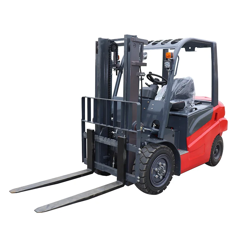 Forklift Truck 2T Electric 4 Wheel 48 v Motor Drive Three Points Wheeler Forklift Electric