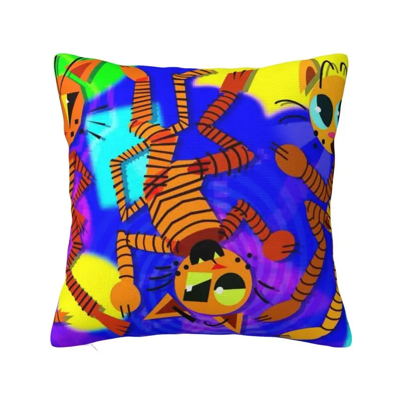 Custom Dogs Cartoon Square Pillow Case Home Decor Different Cats Cushions Throw Pillow for Living Room Double-sided Printing