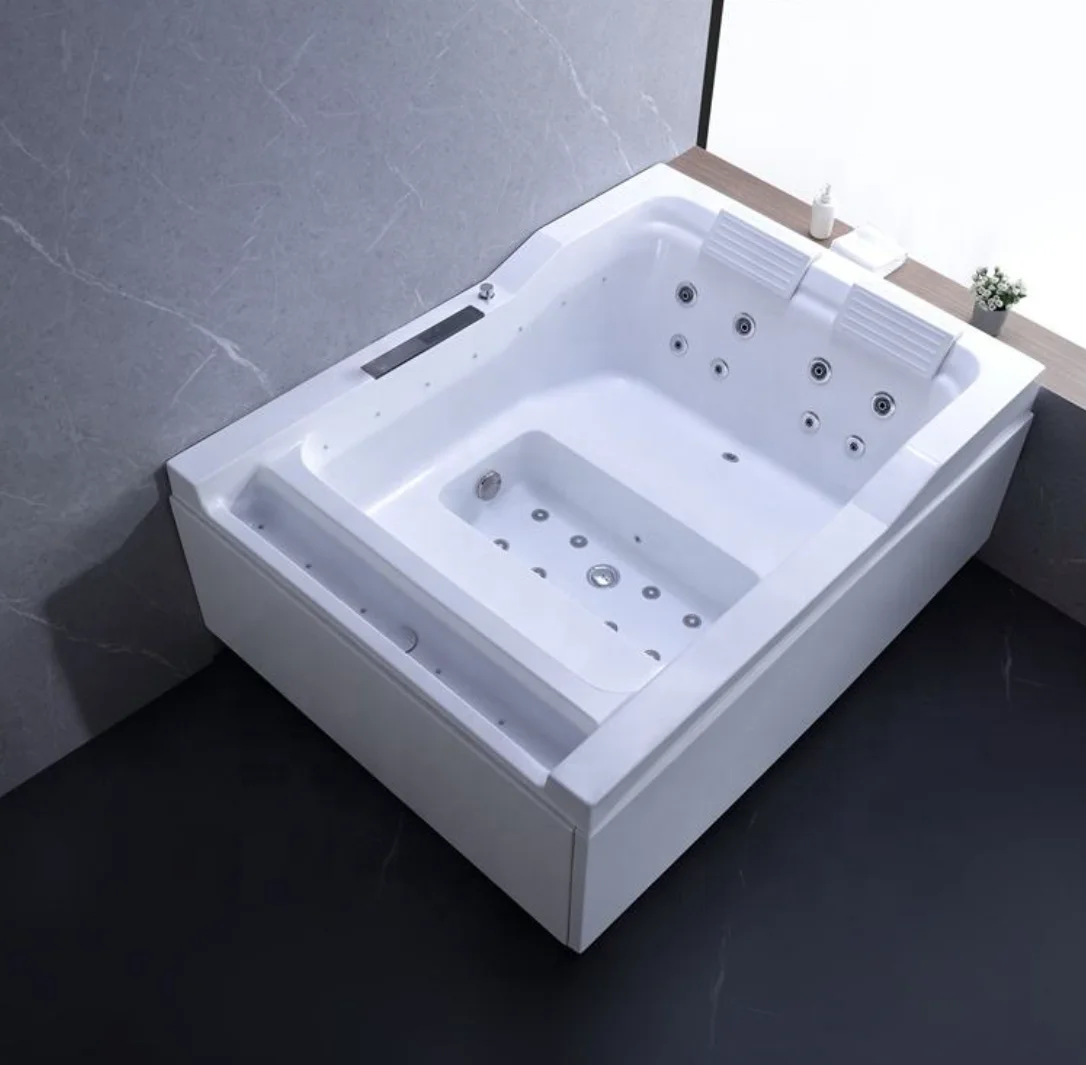 

European Garden Outdoor Smart Spa With Colorful Jets Wood Hot Tub for 2 3 Person Hottub Functional