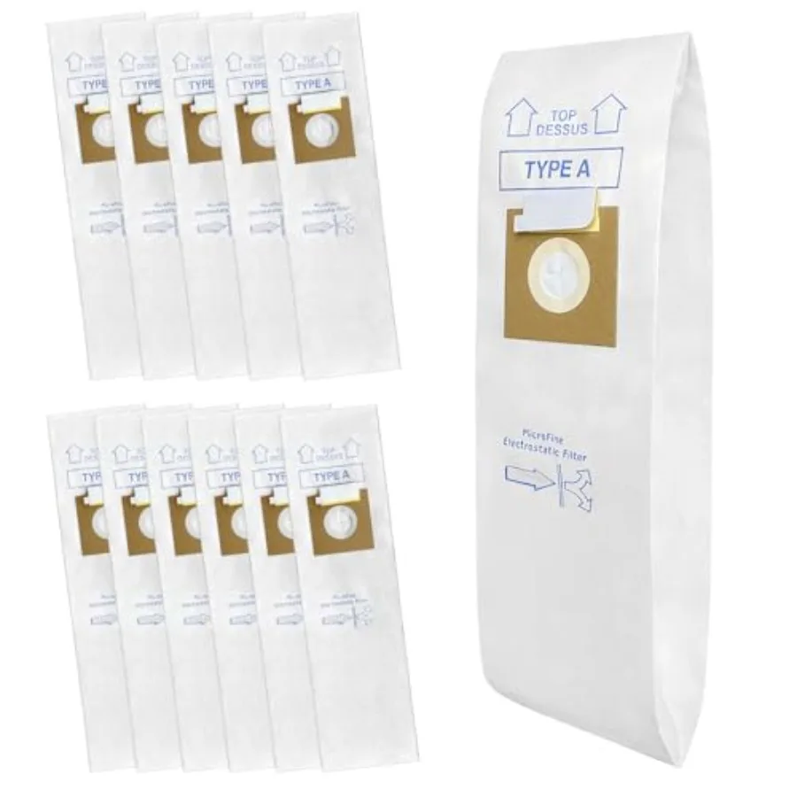 

12 Pack Type A Vacuum Bags Replacement for Hoover Convertible, Decade 80, Concept One, Concept Two Upright Vacuum Cleaners, Rep