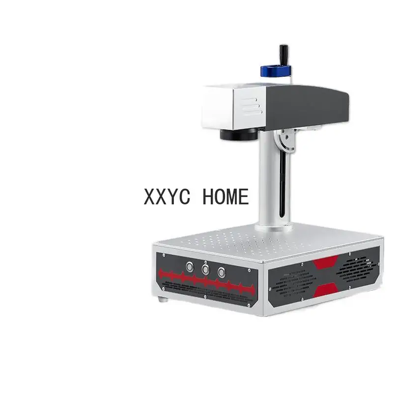 M7 20W 30W 50W Desktop Mini Raycus Fiber Laser Marking Machine With Rotary Axis Metal Engraving