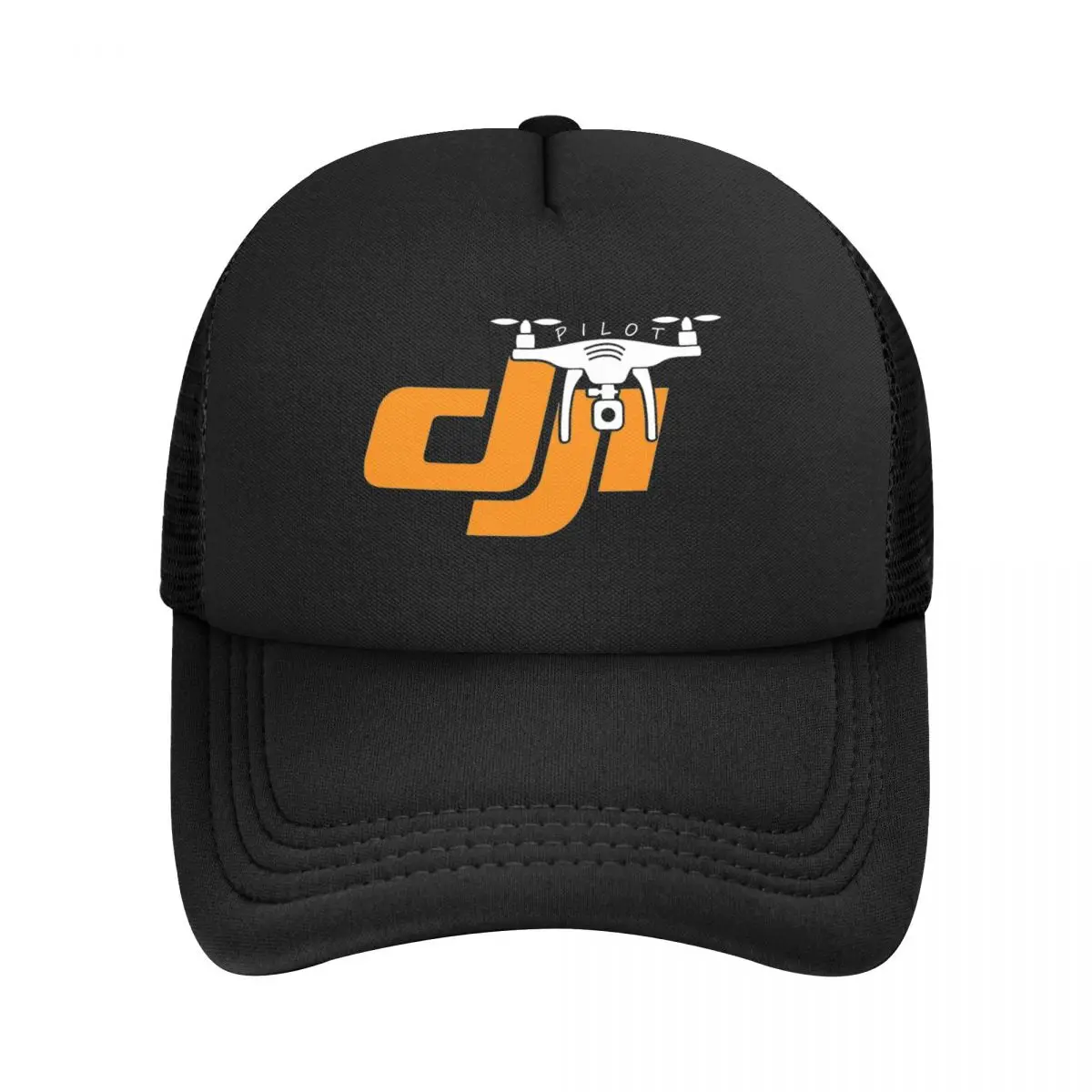 Men Women DJI PILOT DESIGN Trucker Hats Hip-Hop Mesh Baseball Caps Snapback Caps Dad Hat Adjustable Autumn