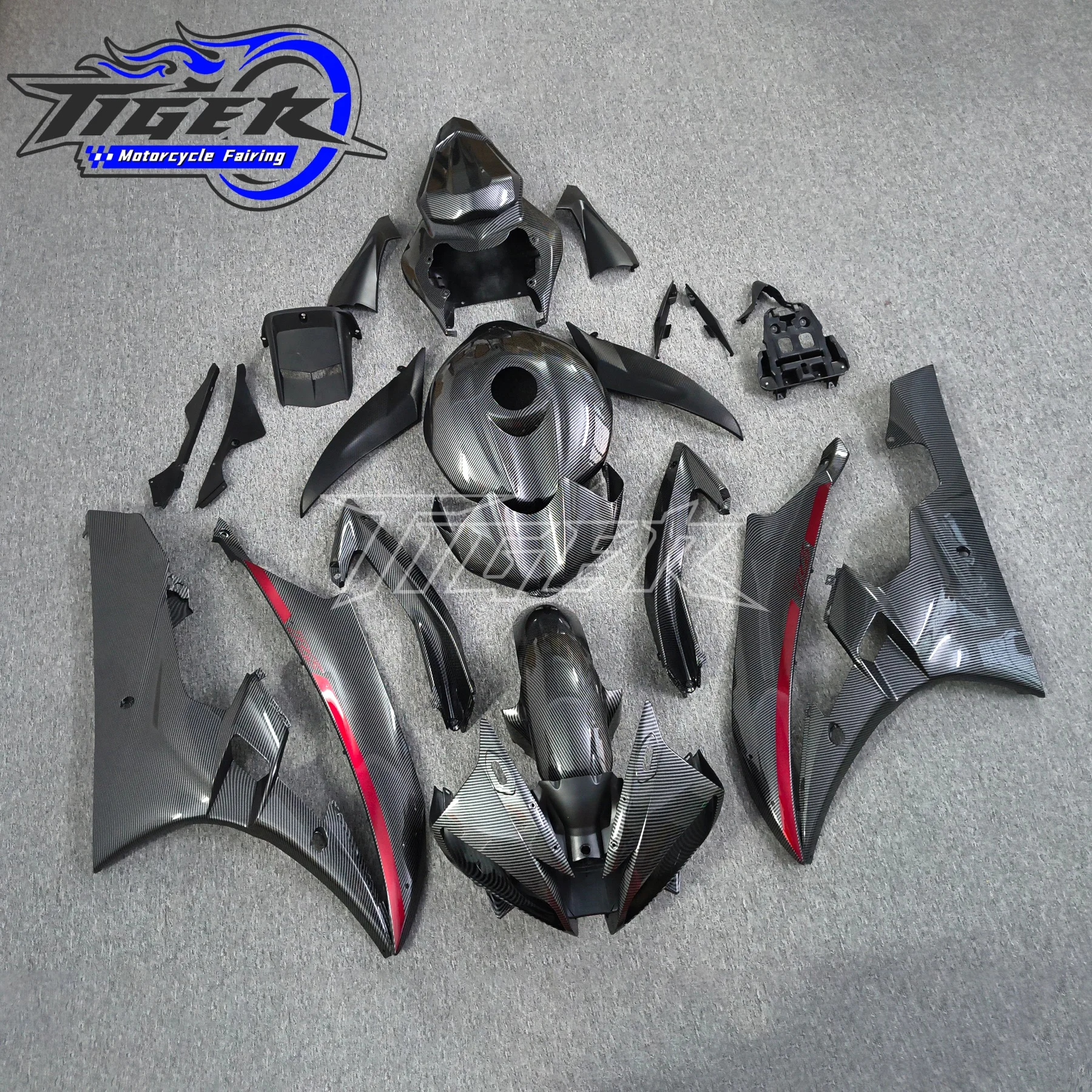 The ABS Fit for YAMAHA YZF-R6 2006 2007 YZF R6 06 07 Black Gray Motorcycle ABS Fairings Injection Bodywork Housing