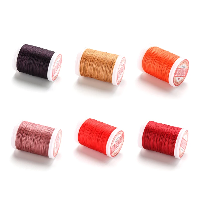 DIY Accessories Leather Craft Sewing Thread 0.4/0.5/0.6MM Round Waxed Thread Polyester Cord Wax Coated Strings Drop Shipping