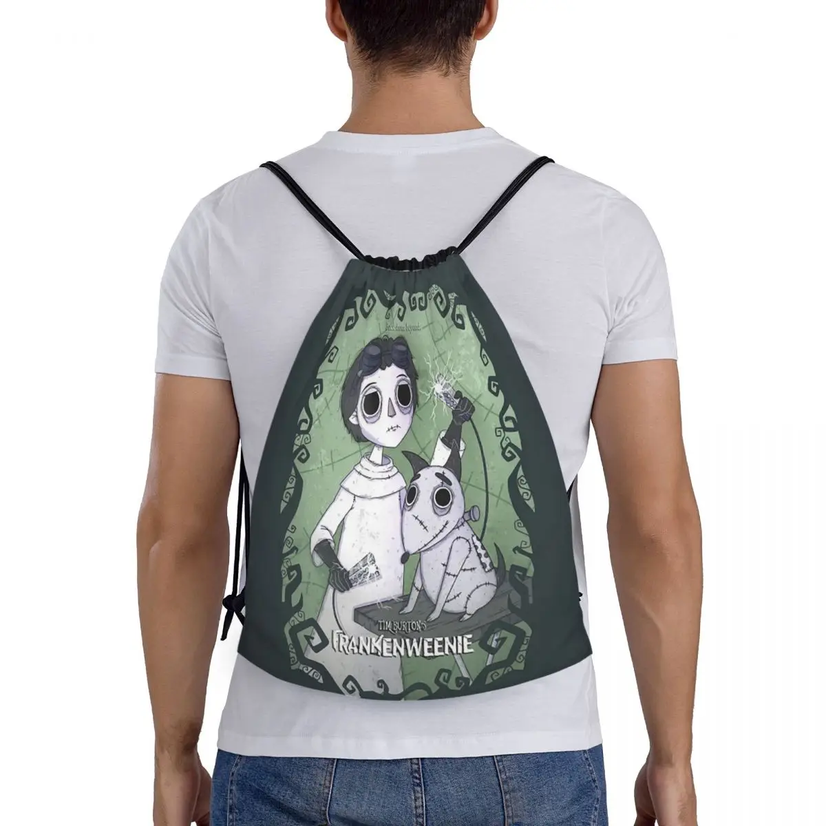 

Sparky Dog Frankenweenie Рюкзаки Модные портативные сумки на шнурке Спортивная сумка Сумки для книг для студентов-путешествий