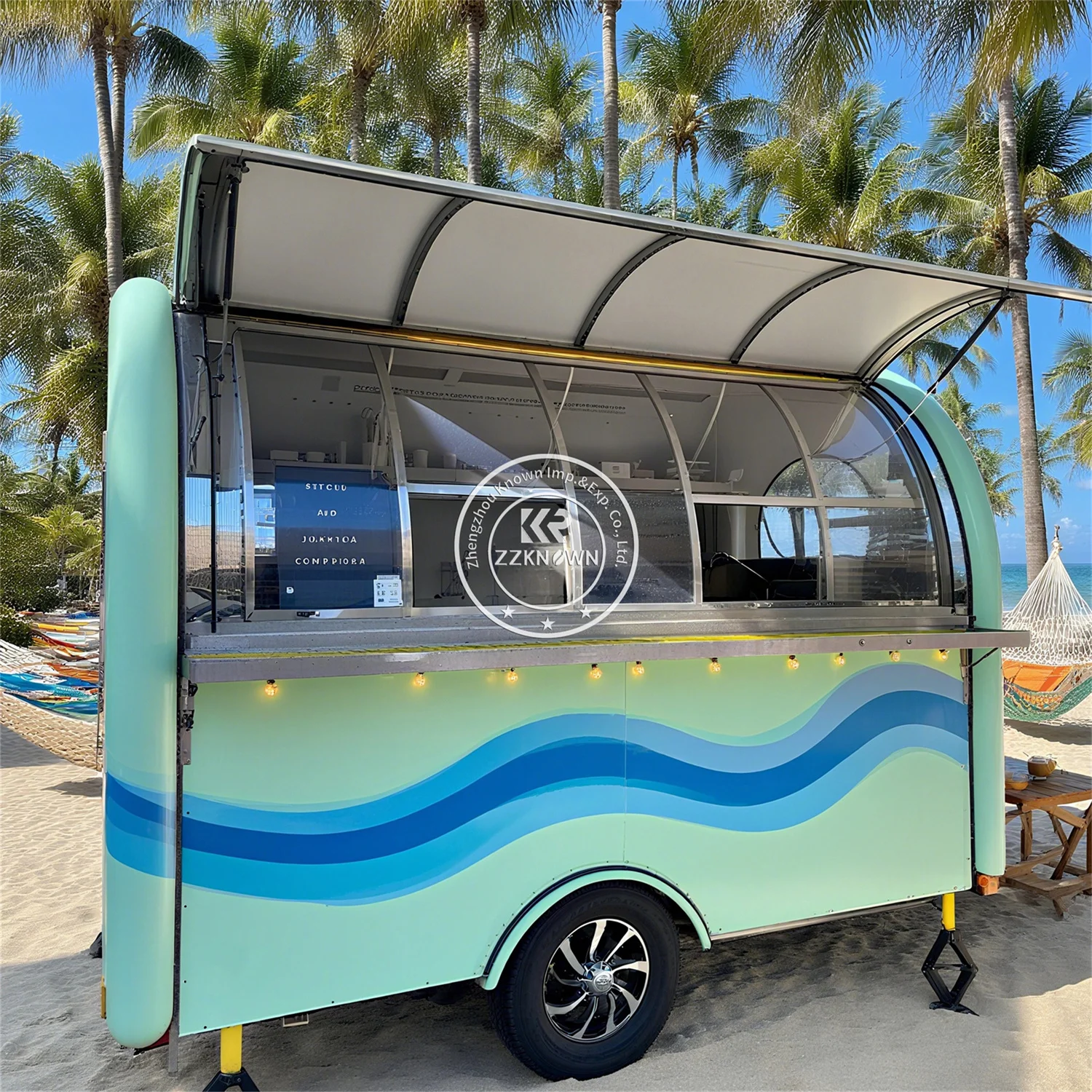 Concession Food Truck Mobile Churros Fry Chicken Ice Cream Cart Street Catering Trailer Fast Food Truck Trailer Fully Equipped