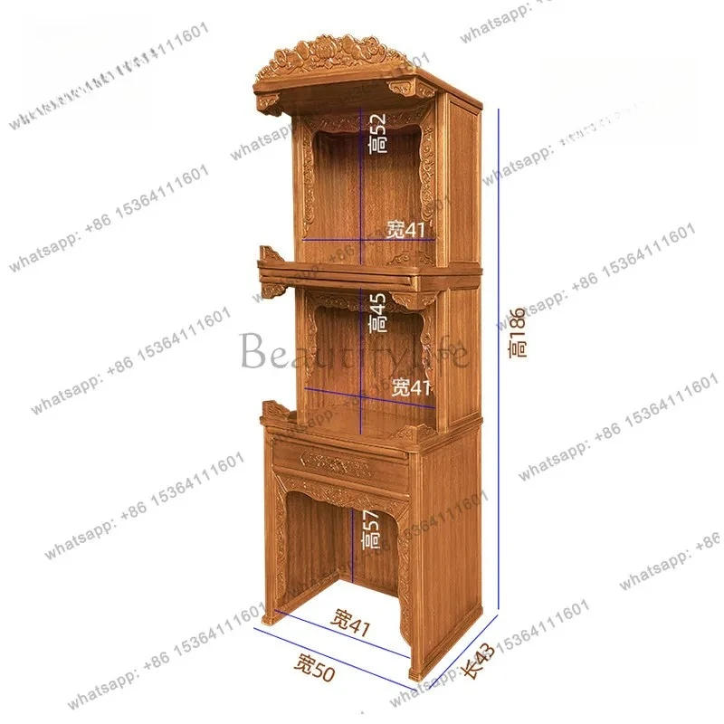 Factory Direct Household Buddhist shrine cabinet rosewood three-layer Guanyin ancestor shrine cabinet