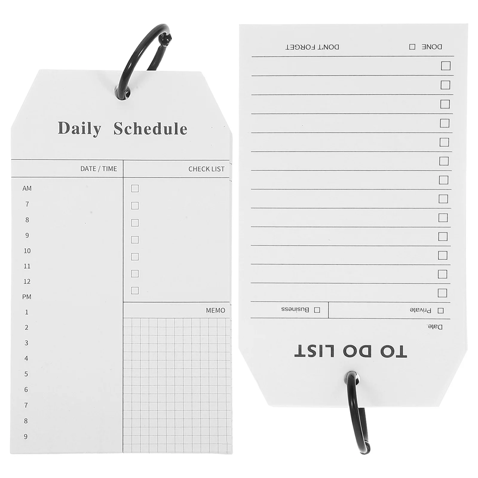 2 قطعة مفكرة مخططة يومية قابلة لإعادة الملء، ورق قوي خفيف الوزن للاستخدام المنزلي والمكتب والمدرسة، مخطط المفكرة الأسبوعية #2