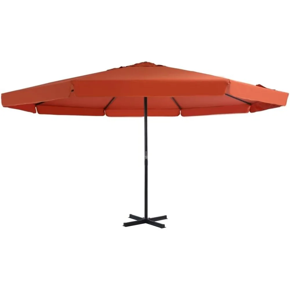 

Aluminum Crank-Operated Garden Parasol for Outdoor Patio Sun Protection