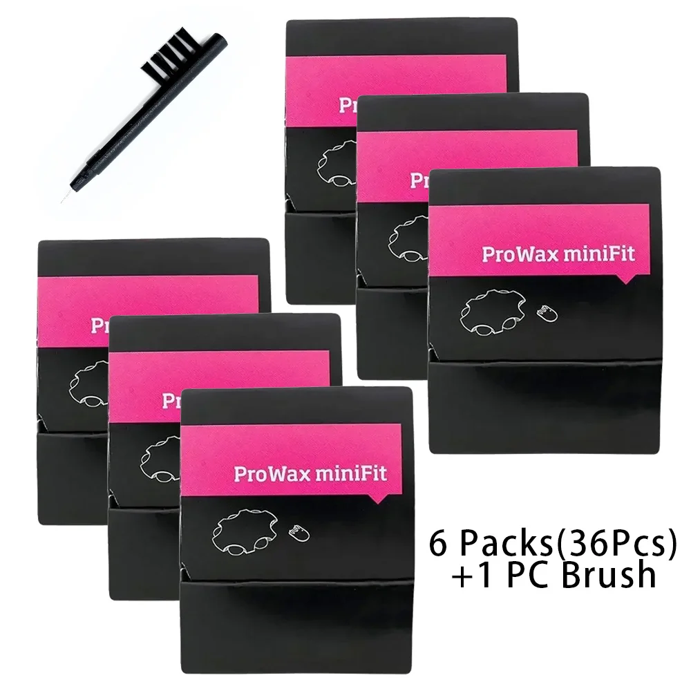 3/6/12 Packs Wax Guard Filters Plus Cleaning Accessory with brush Oticon ProWax MiniFit 1mm Replacements Hearing Aid Cleaning