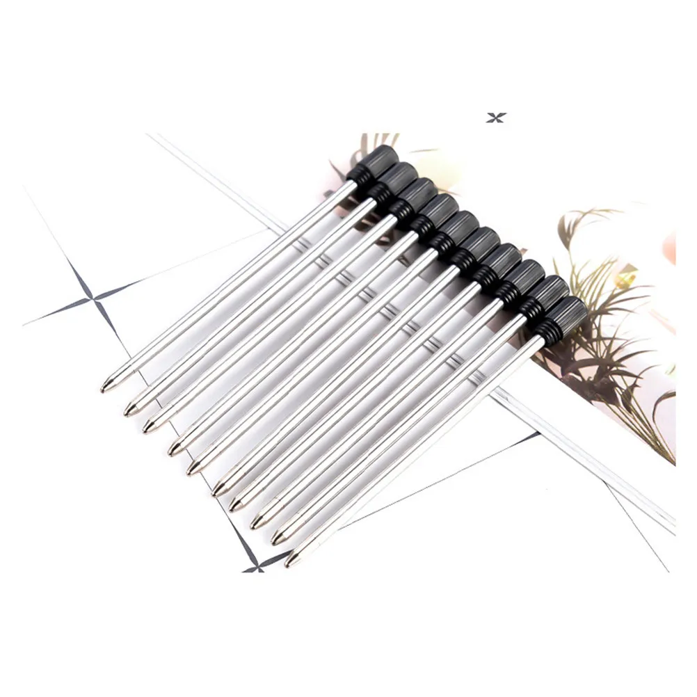 

12Pcs Metal Pen Refill Ballpoint Ink Cartridge for Cross Compatible Pens Smooth Writing Flow Black 7Cm Standard Size Reliable