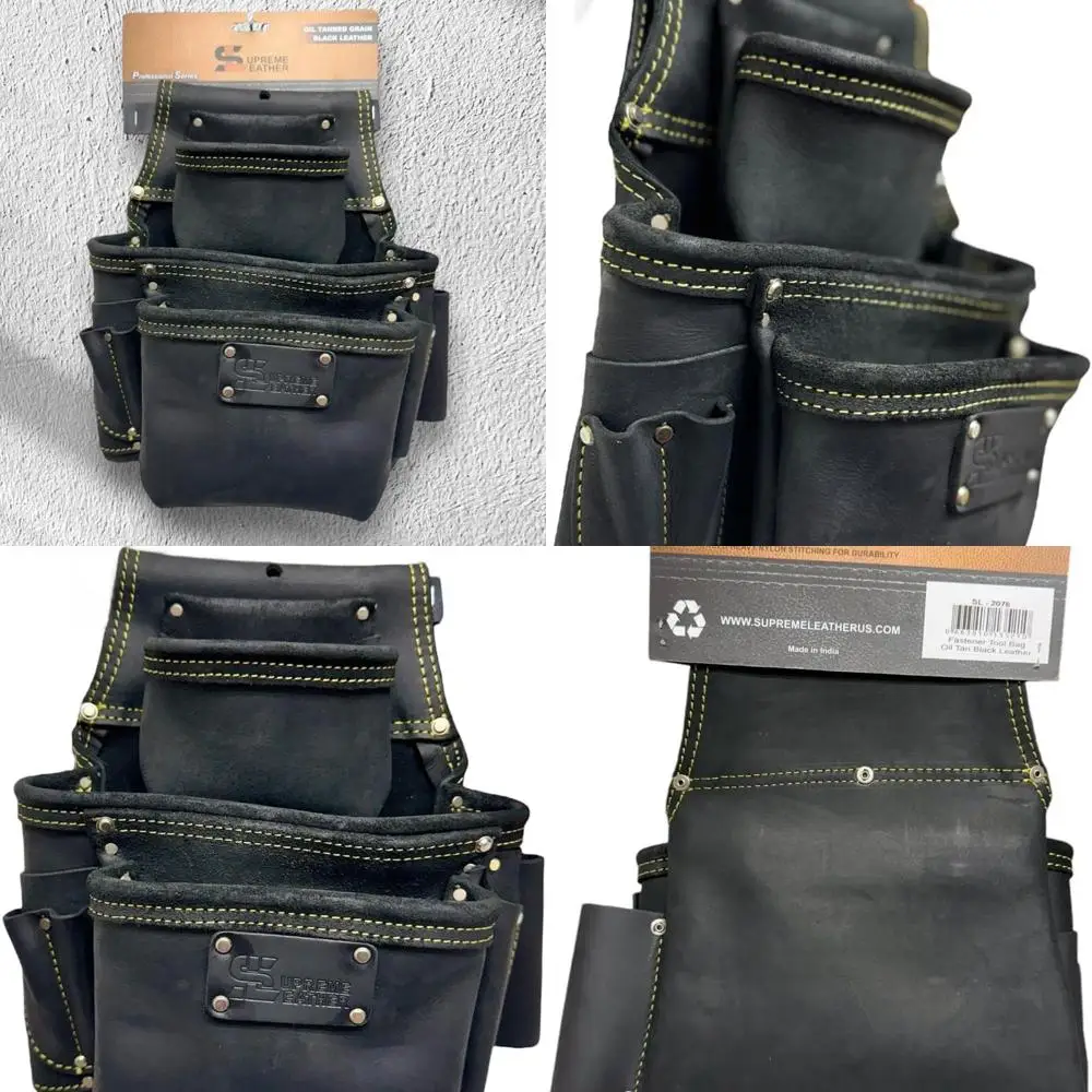 

Профессиональный кожаный чехол для инструментов — двойная строчка, обработка маслом для повышенной прочности