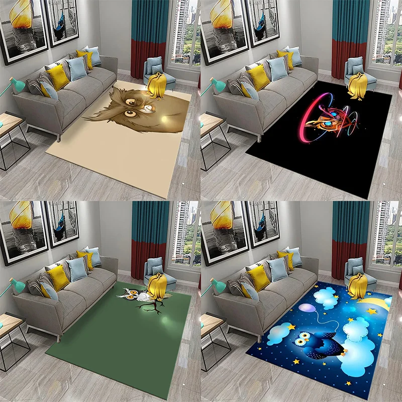 

Lovely Cartoon Owl Carpet For Bedroom Living Room Decor Floor Mat Hallway Carpet Cute Animal Rugs Kitchen Bathroom Non-Slip