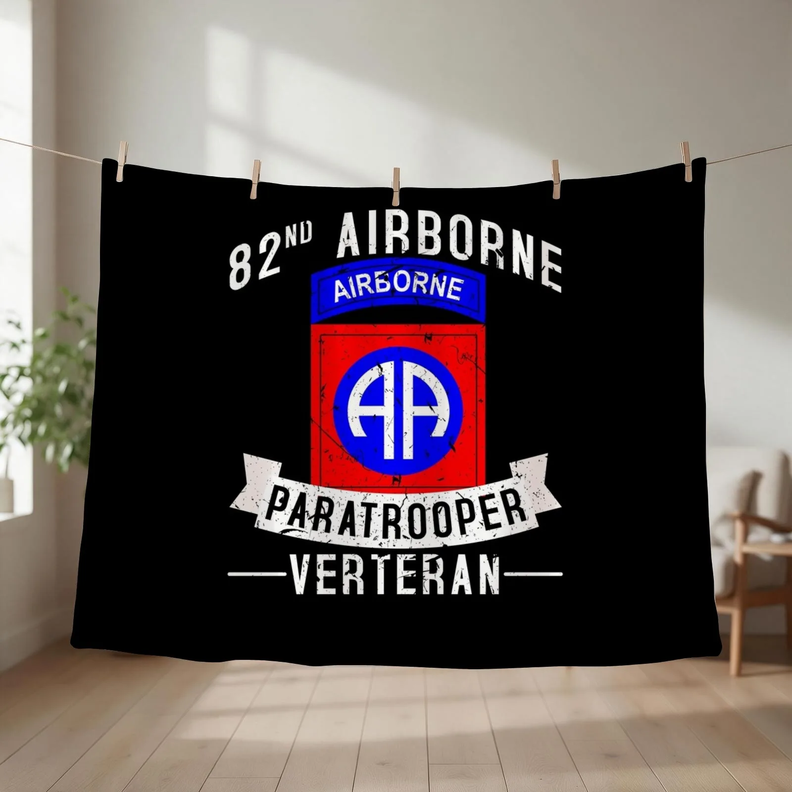 82nd Airborne Division Paratrooper Army Veteran Throw Blanket funny gift Luxury Brand bed plaid anime Blankets