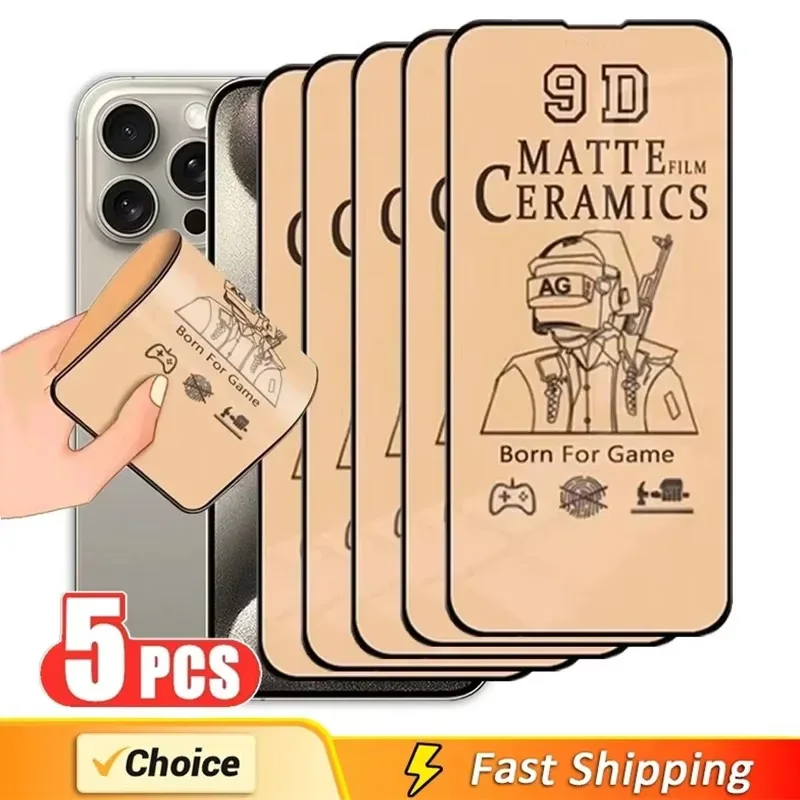

Matte Ceramic Screen Protector For iPhone 16 15 13 14 12 11 17 Pro Max Mini Plus Ceramic Film iPhone 17 Air Pro XR X XS Max SE
