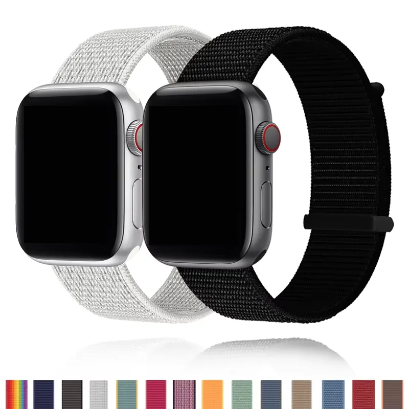 Nylon Strap for Apple Watch Band 42mm 46mm 44mm 40mm 49mm 45mm 41mm Sport Bracelet Correa Iwatch Series 10 9 8 Se7 6 5 3 Ultra