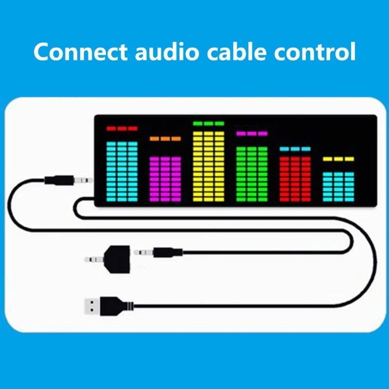 Y6GD USB Powered Voice Sensors Pickup Analyzers with Clock Music Spectrum Display