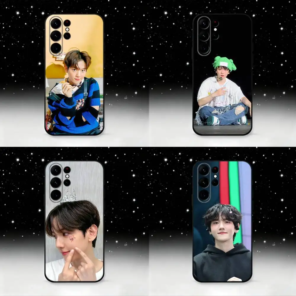 B-baekhyun-N Capa de telefone para Samsung S25, S24 Ultra, S20, S30 plus, S22 plus, S23, S30 Ultra 5G Silicone Preto Shell