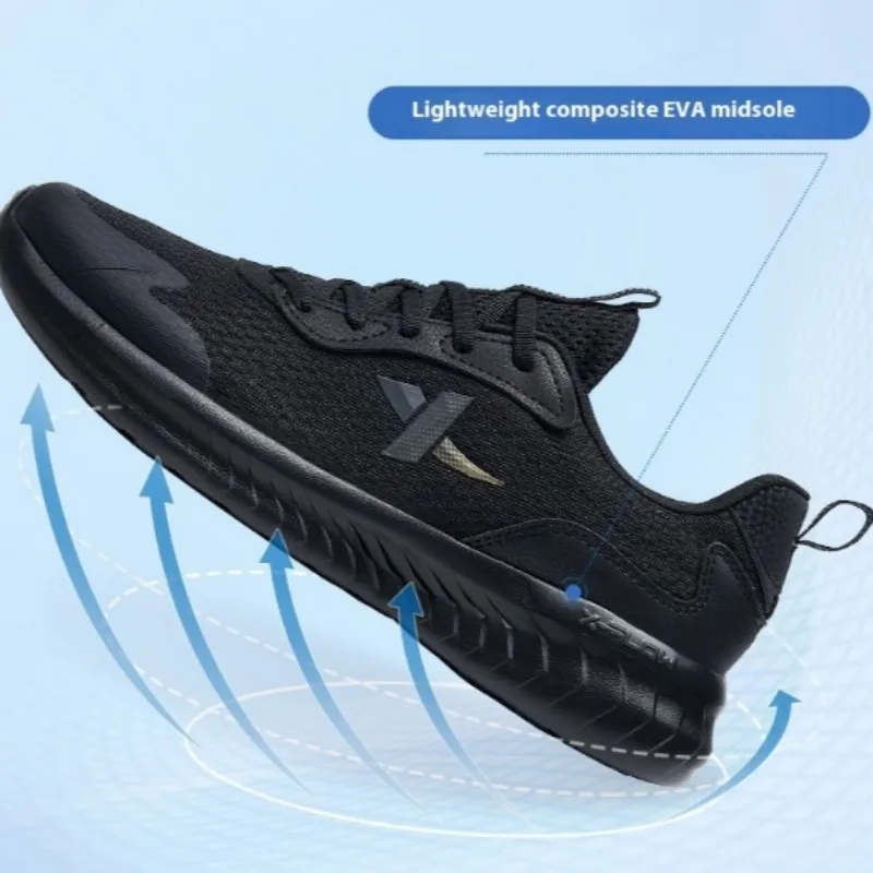 Xtep Scarpe da corsa da uomo in mesh traspirante Assorbimento degli urti Scarpe sportive da uomo Scarpe da ginnastica maschili leggere antiscivolo 880119115131