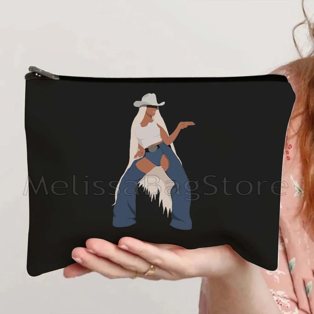 Love Beyonce Singer Poster Fan Cute Lipstick Bag Travel Makeup Bags Women School Teacher Gifts Cosmetic Bag Zipper Pouch Wallet