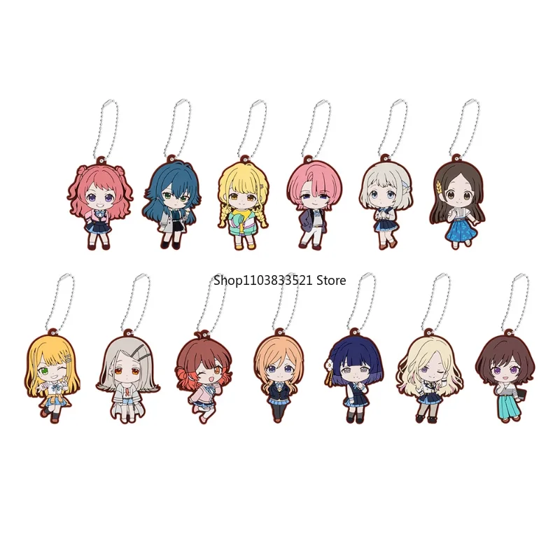 Bandai Gakuen IDOLM @ STER จี้ Gashapon และ ys Saki Hanami Mao Arimura Temari Tsukimura Acchion รูปพวงกุญแจ Ornaments
