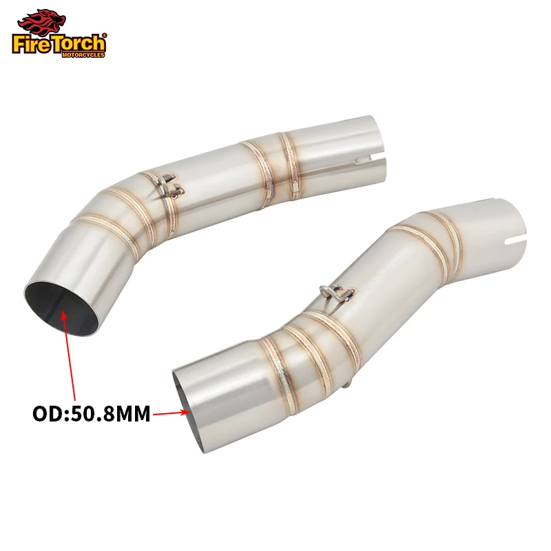 Slip On For Yamaha YZF R1 2004 2005 2006 Motorcycle Exhaust System motocross Modified Middle Link Pipe Connect 50.8MM Muffler