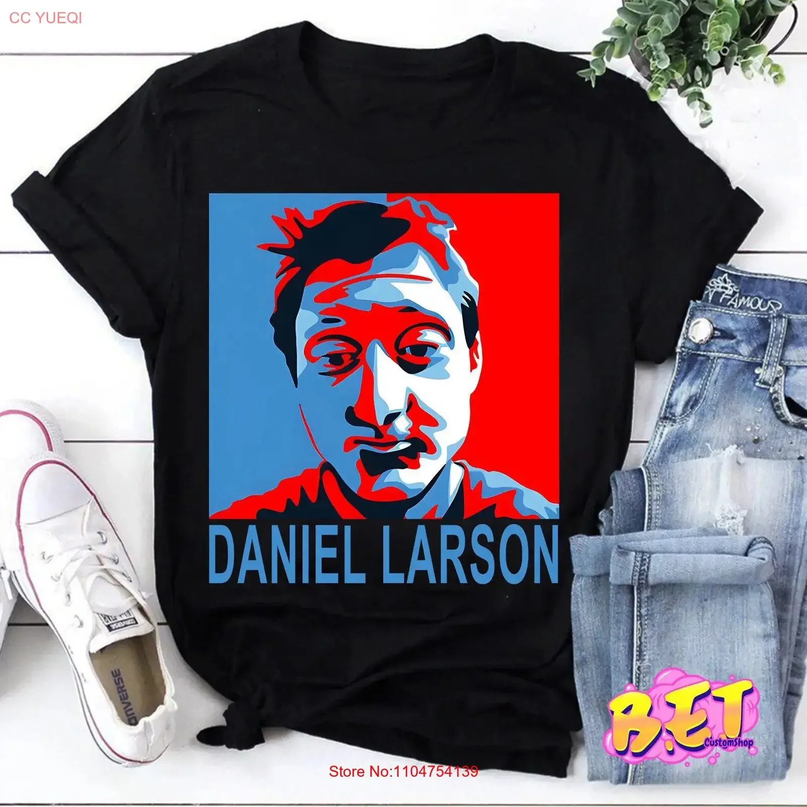 Daniel Larson For President T Shirt Vintage Retro vintage Washed Breathable homme designer clothes Slightly Versatile Stretched