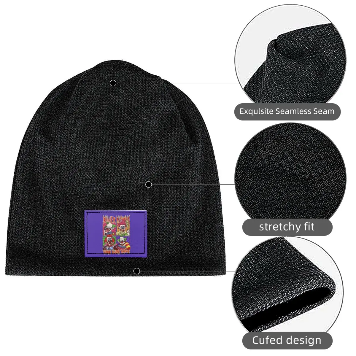 Killer Klowns From Outer Space Warm Fleece-Lined Cap Fashion Bonnet Hat Autumn Winter Outdoor Beanies Hats for Men Women Adult