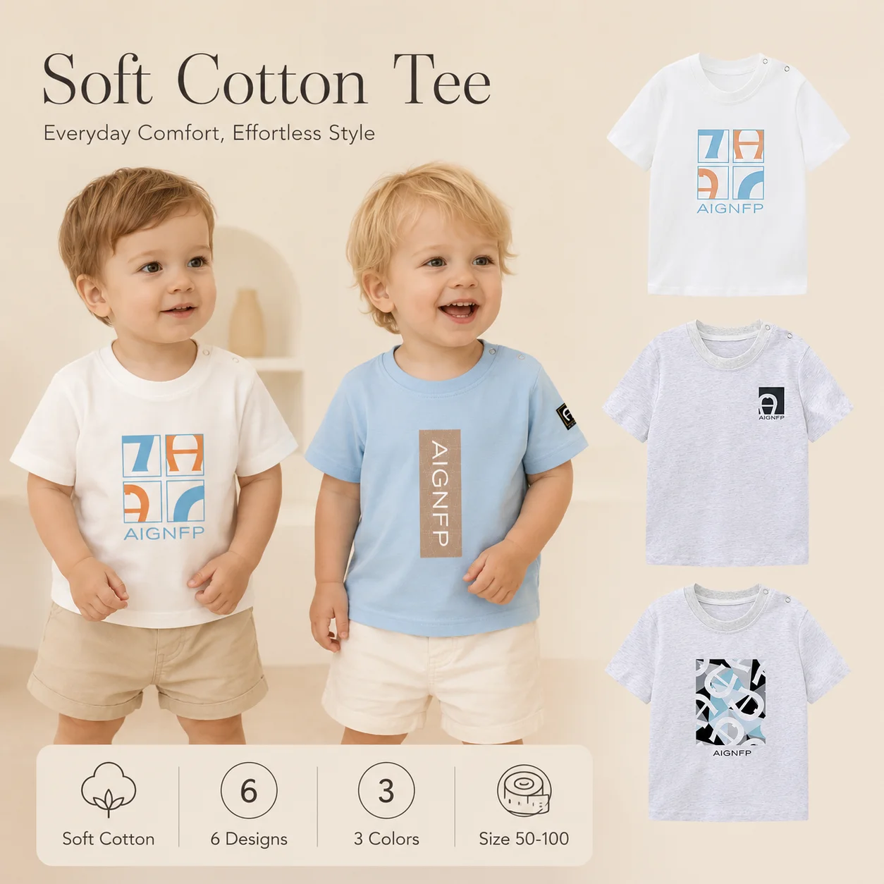 Trend Newborn T-shirt 3month-3 years Baby Summer Clothes 2026 fashion casual Toddler Boys short sleeve %100 cotton baby Tees Top