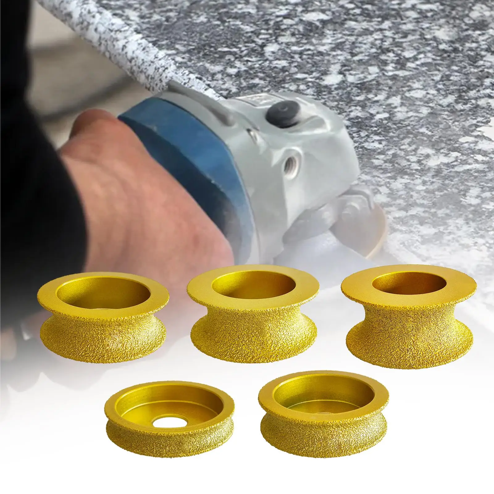 Disco abrasivo per mola disco abrasivo resistente all'usura strumento di smussatura disco abrasivo per profilo del bordo per muratura ceramica