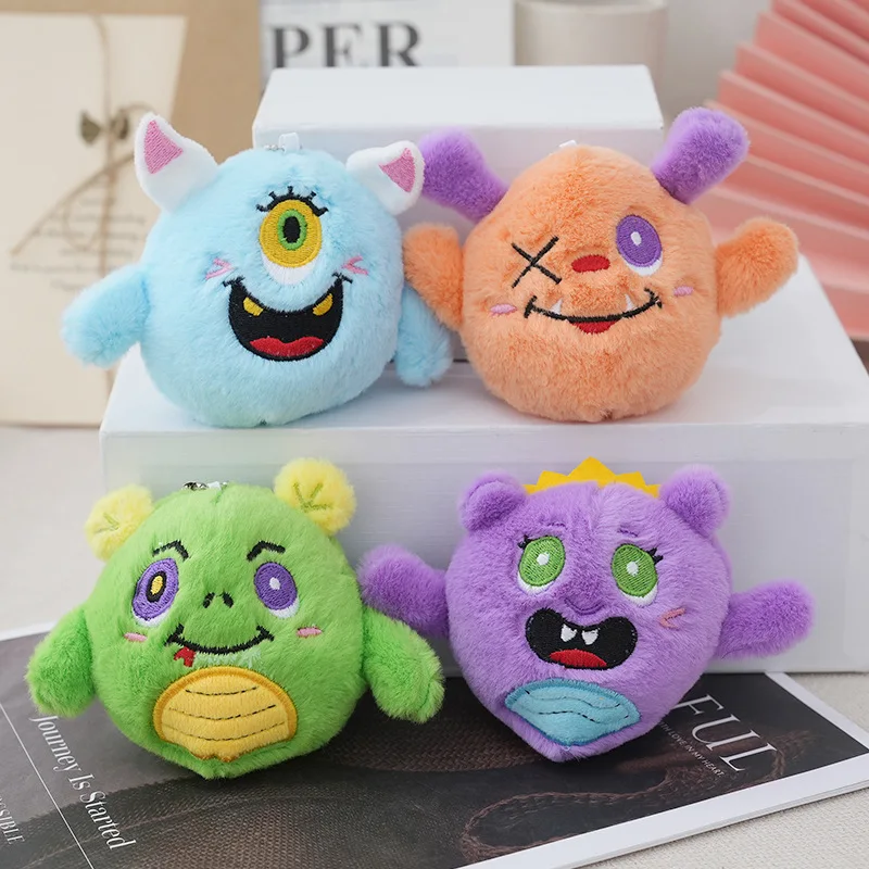 Stuffed Animals Plush Little Monster Plush Pendant Exquisite Kawaii Girl Heart Super Cute Keychain Brithday Gift for Best Friend