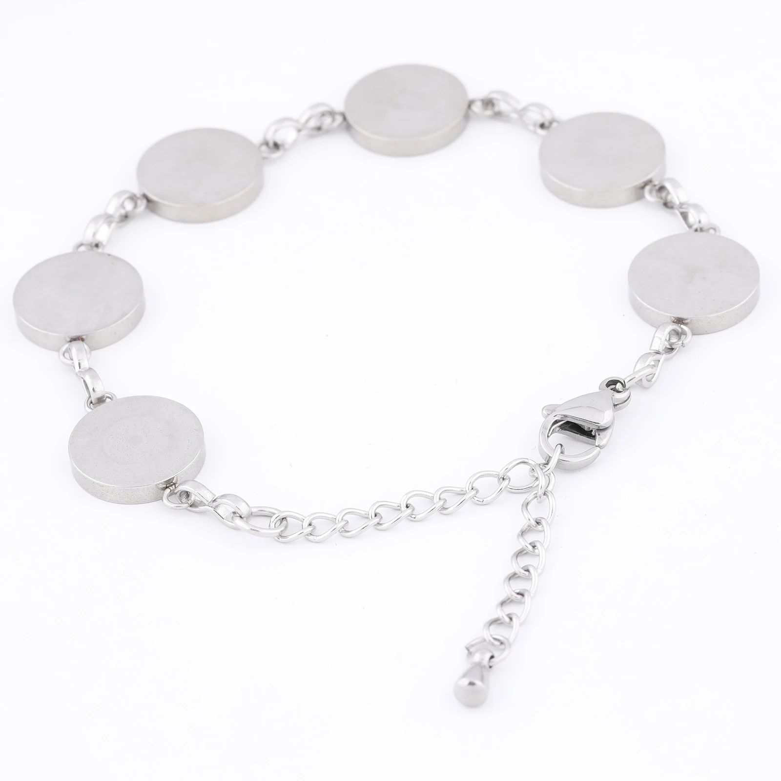 2 قطعة الفولاذ المقاوم للصدأ 10 مللي متر 12 مللي متر كابوشون الجولة القرط قاعدة الفراغات Bezel بها بنفسك إعدادات الحافة Bracelets صنع عدة النتائج