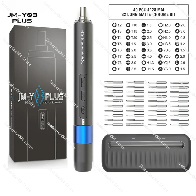 JM-Y03 Mini Cordless Electric Screwdriver with Removable Rechargeable Lithium Battery for DIY Phone Laptop