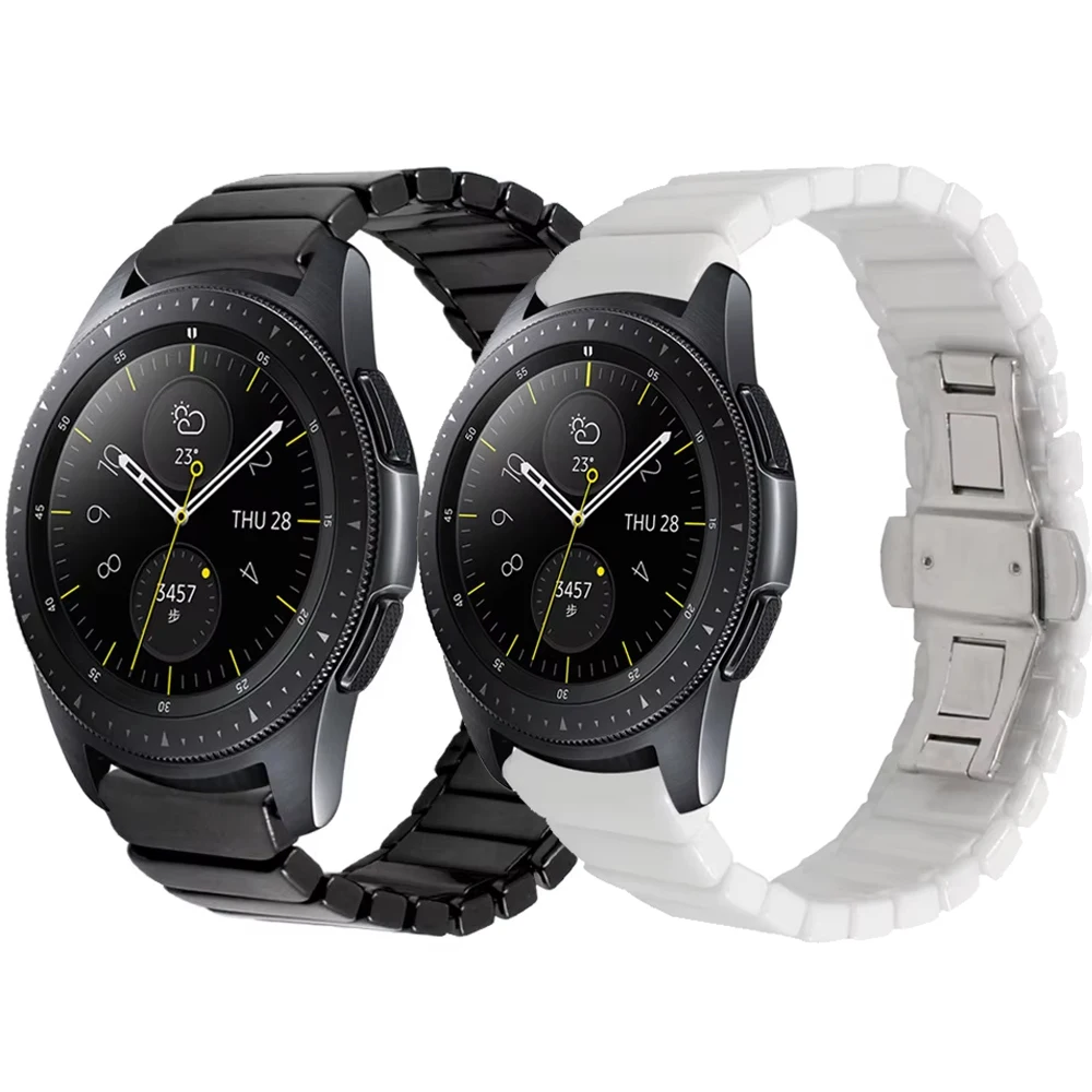 

22mm butterfly buckle bracelet ceramic strap for Samsung Galaxy Watch Gear S3 Huawei Watch GT5/4 46mm Amazfit GTR 47mm for band