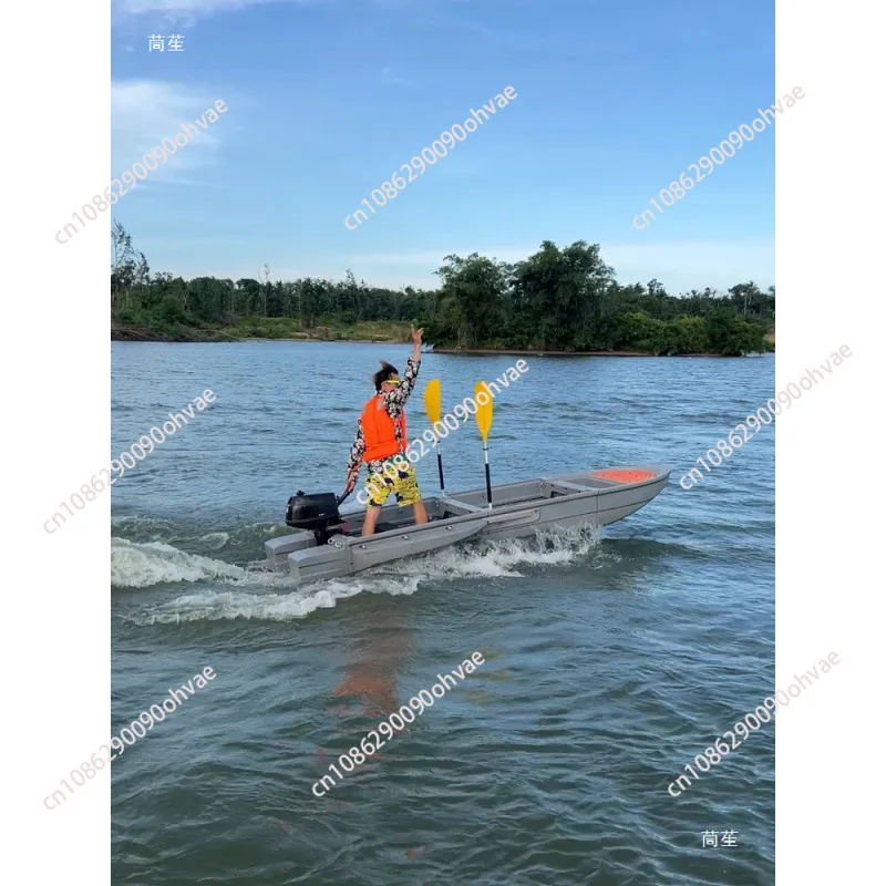 3.6m double-layer high-density polyethylene plastic fishing boat fishing small folding polyethylene boat