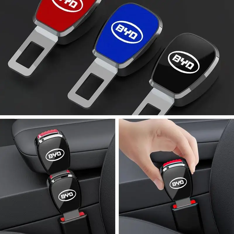 Car Seat Belt Extender Buckle Safety Protector Accessory for BYD Atto 3 Seal Dolphin Han Tang Song Yuan Interior Mod Parts