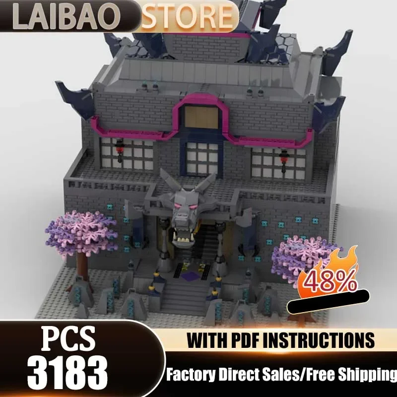 Medieval Castle Model Moc Building Blocks Shadow Dojo Model Technology Bricks DIY Christmas Assembly Street View Toys Gifts