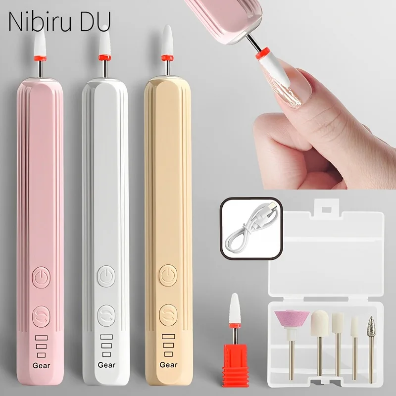 

Professional 18000RPM Electric Portable Nail Drill Machine USB Rechargeable Low Noise Nail Sander File for Manicure Salon Tools