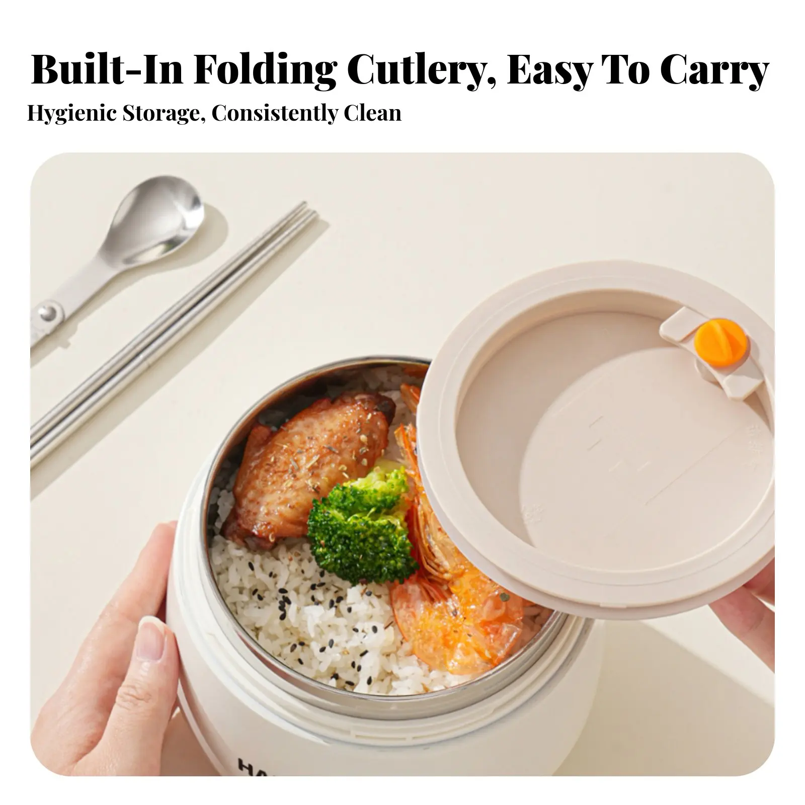 

Термос-ланчбокс на 24 часа, контейнер для еды из нержавеющей стали, портативный контейнер для еды для школы, офиса, со складными столовыми приборами