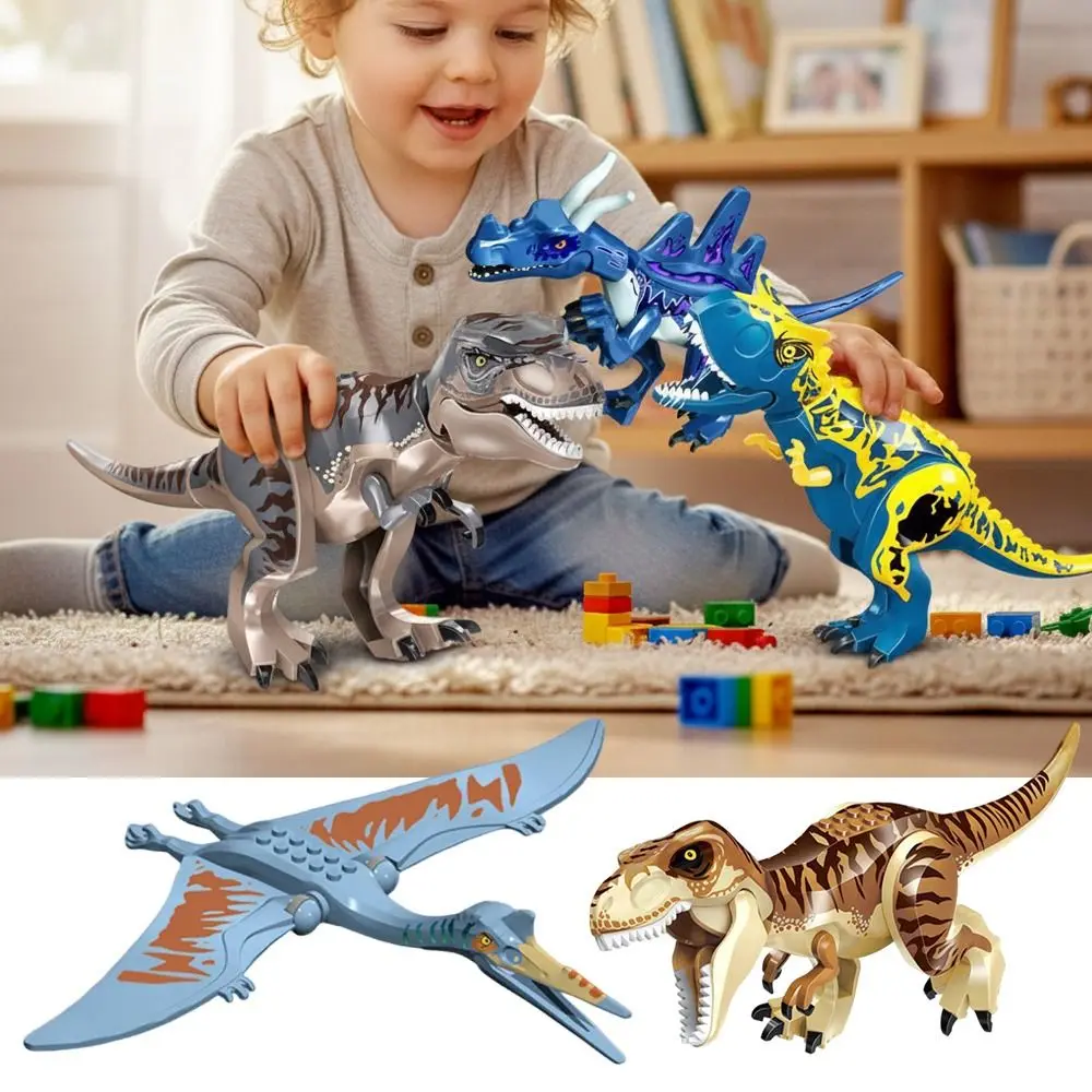 

Mini Size Jurassic Dinosaur Building Brick Assemble Model Building Blocks Mini T-Rex Building Detailed Model Educational Design