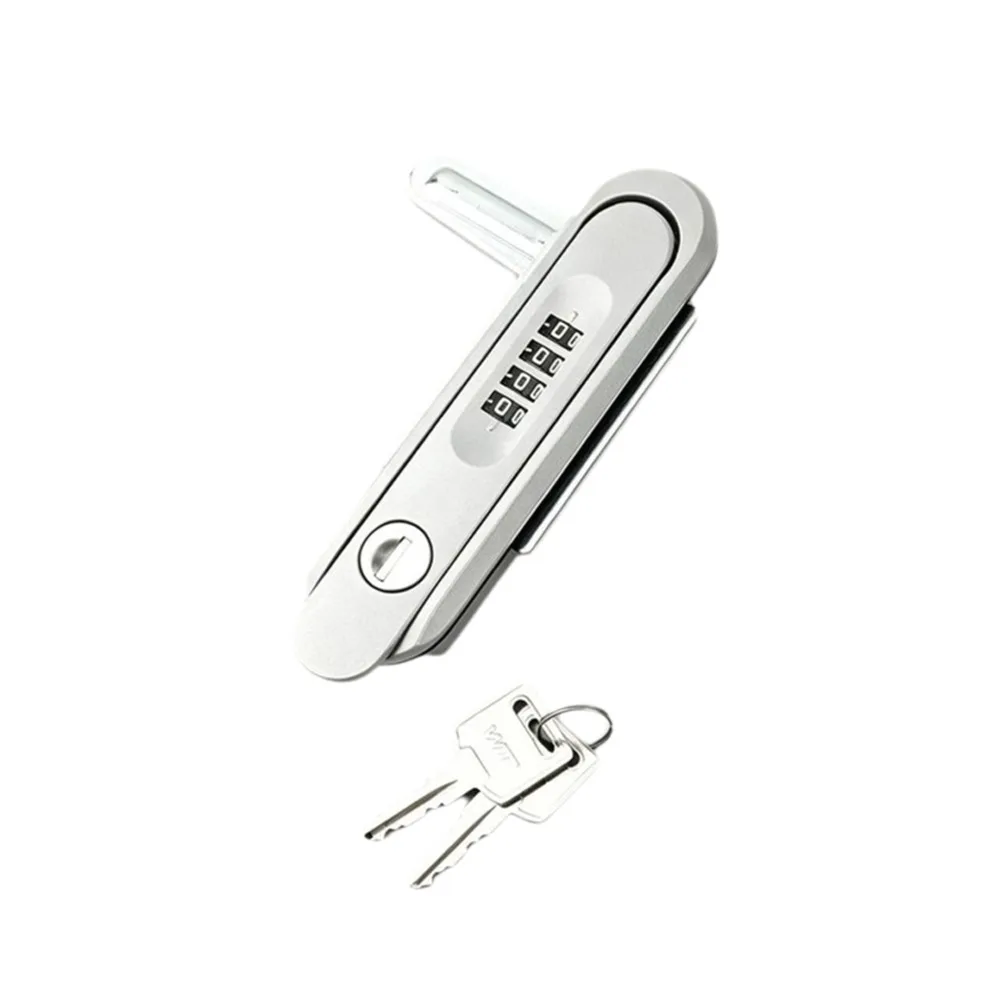 Alloy Material Password Lock Waterproof Flat Lock Design Cabinet Door Lock Key Included Panel Mount Type Metal Cabinet Lock