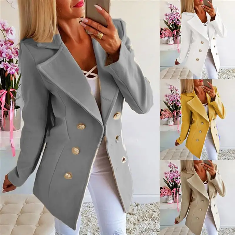 

Женское шерстяное пальто приталенного кроя, различные размеры, цветной блок, для офиса и повседневной носки, длинное, на двух пуговицах, без капюшона