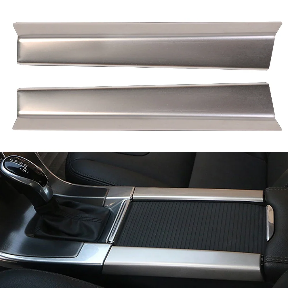 2Pcs/Set Stainless Steel Interior Cup Holder Armrest Box Decoration for Volvo XC60 S60 S60L V60 Car-Styling Interior Accessories